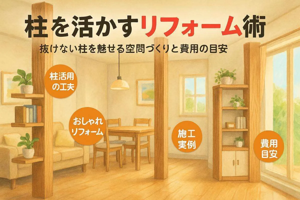 リフォームで抜けない柱を活用するアイデアとおしゃれな実例