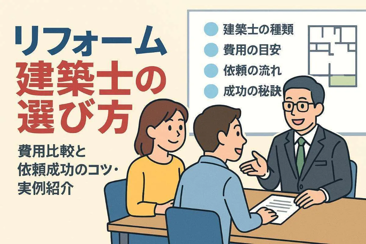 リフォーム建築士の選び方や費用比較と依頼成功のポイント