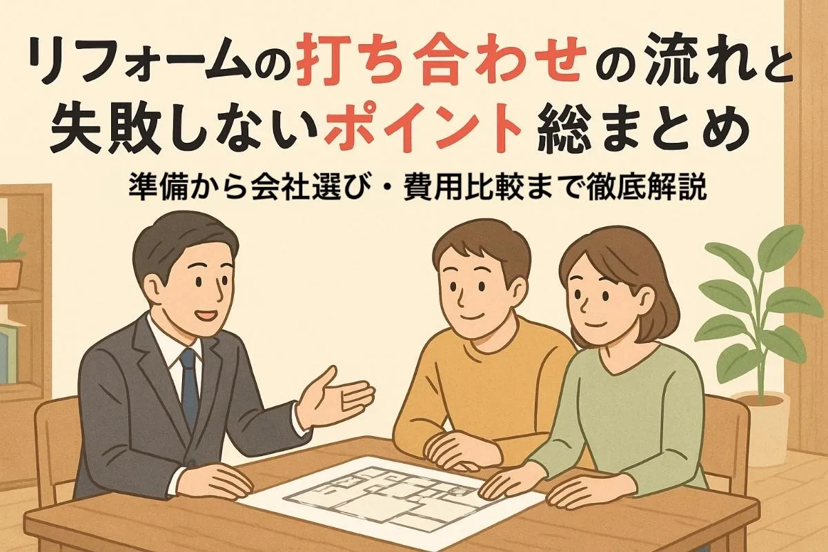 リフォームの打ち合わせの流れと失敗しないポイント総まとめ|準備から会社選び・費用比較まで徹底解説