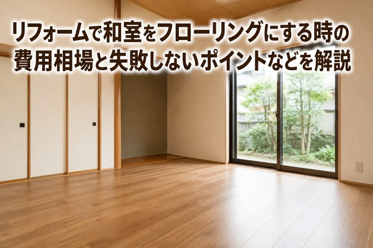 リフォームで和室をフローリングにする時の費用相場と失敗しないポイントなどを解説
