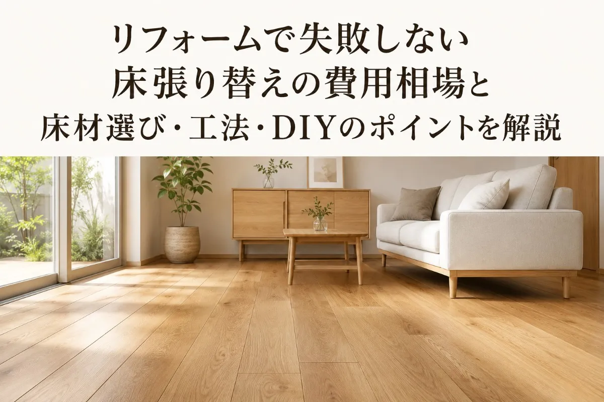 リフォームで失敗しない床張り替えの費用相場と床材選び・工法・DIYのポイントを解説